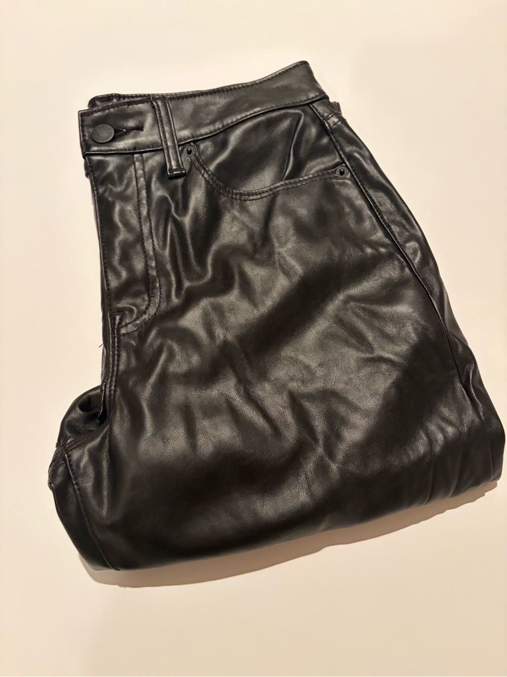Black Faux Leather pants